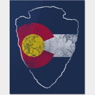 Vintage Colorado Flag Arrowhead Posters and Art